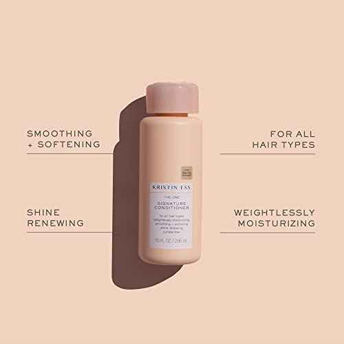 Kristin Ess Hair Signature Salon Sulfate Free Shampoo and Conditioner Set for Moisture, Frizz + Shine - Color Safe, Vegan, Paraben Free - Clarifying, Hydrating Damage Repair for Women - Pear Fragrance
