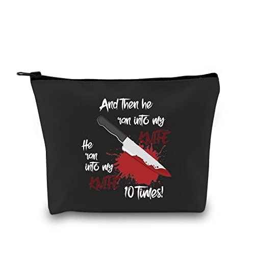 Musical Inspired Gift He Ran Into My Knife 10 Times Makeup Bag for Musical Lovers (Into My Knife Bag)