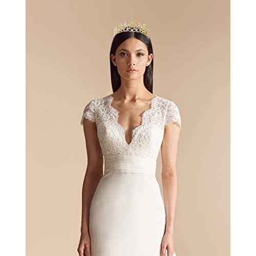 Crowns for Women, Gold Tiaras w/Crystal - Baroque Headband for Bride Bridal Princess Queen Flower Girl Birthday Halloween Cosplay Costume Party Wedding Prom Quinceanera Pageant Homecoming