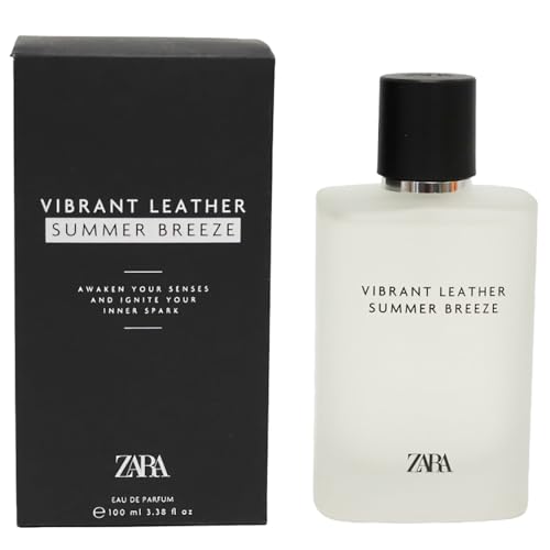 Zara Vibrant Leather Summer Breeze Perfume for Men Elegant Sophisticated Fragrance Perfect for Daily Wear Fresh Citrus Ginger Neroli Jasmine Tonka Bean Woody Eau de Parfum 100ml (3.38 fl oz)
