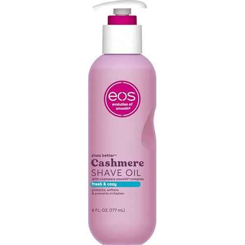 eos Cashmere Shave Oil, Fresh & Cozy, Soothing Moisturizing, Prevents Irritation Razor Burn, Bikini Area-Approved, Body Care, 6 fl oz