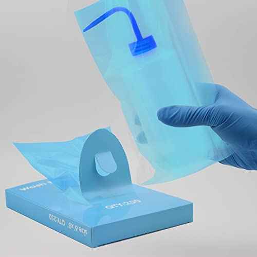 Tattoo Bottle Bags 250pcs Dental Bottle Cover Tattoo Wash Bottle Bags Squeeze Bottle Bag Sleeves Barrier for Tattoo Bottles Tattoo Supplies Tattoo Accessories (BLUE-250ML)