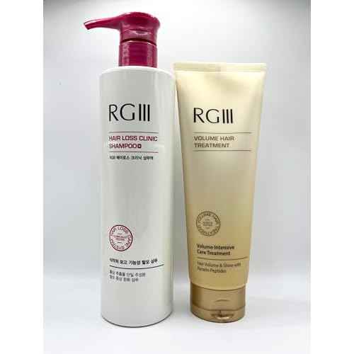 RGIII Red Ginseng HAIR LOSS CLINIC SHAMPOO(17.58 fl.oz) + VOLUME HAIR TREATMENT(8.45 fl.oz) 2PCS SET FOR Preventing Hair Loss AND Volume your Hair