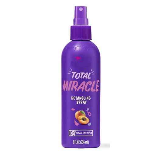 Au~ssie Total Miracle Hair Detangling Spray with Apricot Oil, All Hair Types, 8 fl oz, Purple