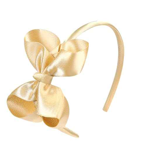 Boutique Hair Bow Headbands for Kids, Toddlers, and Girls - Gold