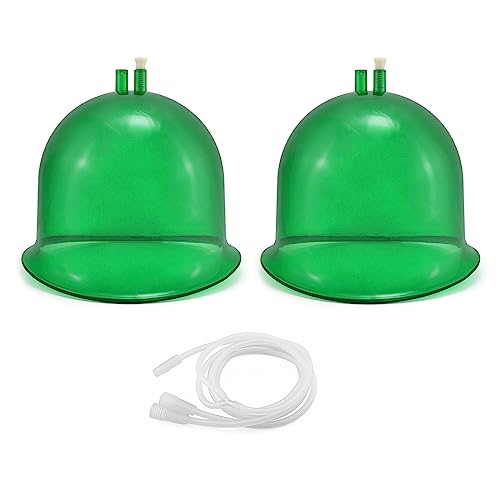 Elitzia Vacuum Cups for Butt Lifting 3000ML/101Fl.oz Vacuum Cupping Machine Accessories Extra-Large Buttocks 9.05inch bottom diameter 6.69inch height 1 Pair ETHX005 (Emerald)