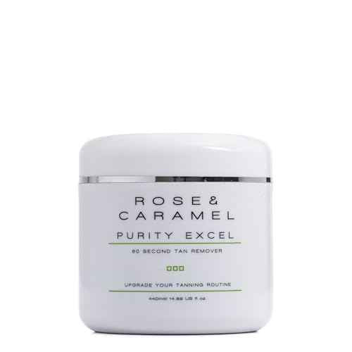 Rose & Caramel Purity Excel 60 Second Miracle Express Self Tan Remover & Exfoliating Tan Eraser Body Scrub 14.89 Fl Oz (440ml)