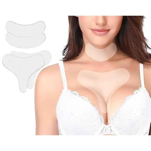 Neck Wrinkle Patches ? Silicone Pads for Chest & D?collet?, Reusable Anti Ageing Skincare Patches for Overnight Hydration & Wrinkle Smoothing ? 4 Pcs