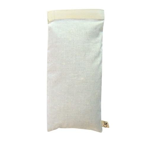 Eye Pillow Gift Pack - Washable Cover Refillable Lavender Flax Chamomile Weighted - Microwavable Yoga Headache Relief - Soft Cotton Adults Children - Green