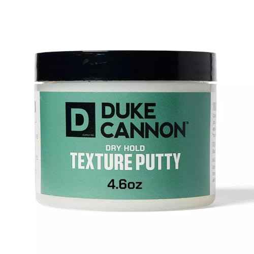 Duke Cannon Dry Hold Texture Putty ? Medium Hold, No Shine Hair Styling Paste for Men, 4.6 oz