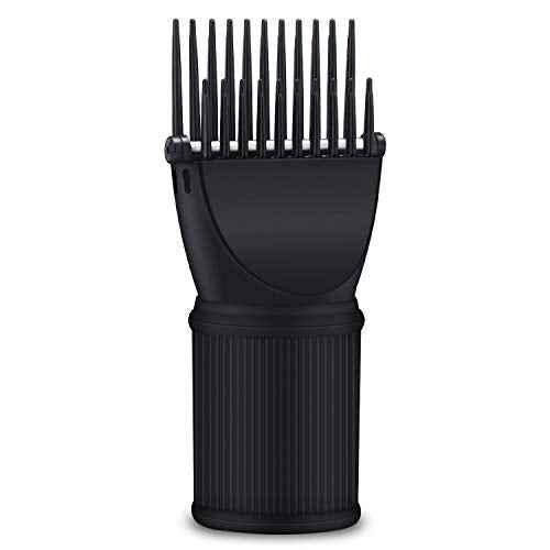 Segbeauty Blow Dryer Comb Attachment, Black Brush Attachments for Hair Dryer Concentrator Nozzle 1.69-1.76in and 2.12in, Pro Hairdressing Styling Salon Tool to Straighten Detangle Curly Natural Hair