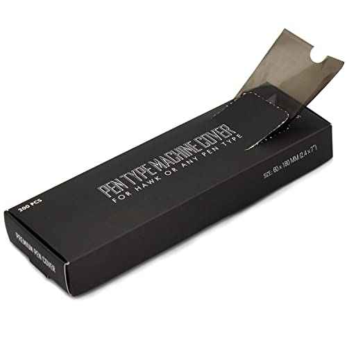 Tattoo Pen Covers - Denergy 200pcs Tattoo Pen Machine Bags Disposable Cartridge Tattoo Machine Sleeves Bags Pen Type Covers Bag Tattoo Grip Sleeve (Large£¨2.4 inch X 7 inch£©)