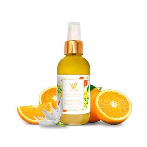 Wild Vibes Ylang Orange Blossom + Oud Luxury Body Oil for Women ? Hydrating Body Oil After Shower for Smooth, Youthful Skin ? Natural Moisturizer for Dry Skin ? 4 oz
