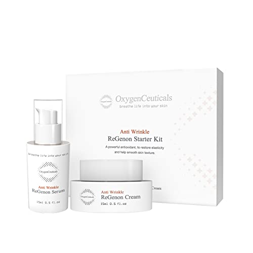 OxygenCeuticals ReGenon Starter Kit ? 2-Step Anti-Aging System with Antioxidant Serum & Cream, 20,000ppm of Idebenone