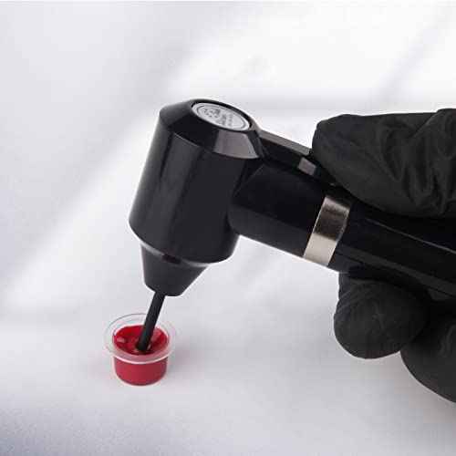 Dragoart Tattoo Ink Mixer Electric Tattoo Supplies, Pigment Mixer Machine 55 Mixing Sticks, Tattoo Ink Color Ink Agitator for Tattooing Microblading Makeup Eyebrow (Black)