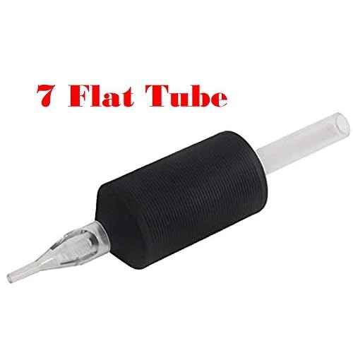 Flat Tip 1" Tattoo Disposable Clear Tube Grips 20pcs (7 Flat)