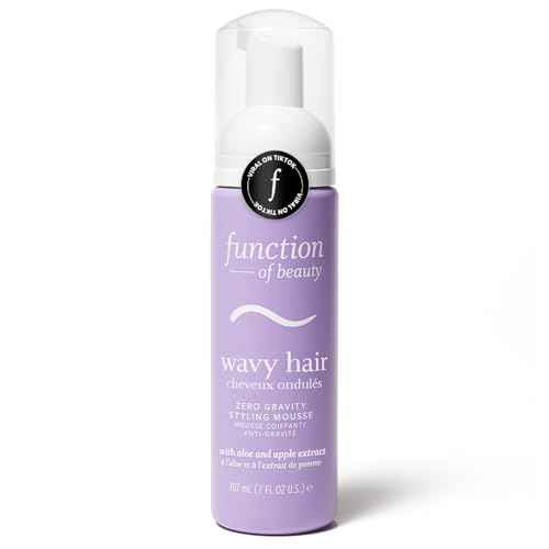 FUNCTION OF BEAUTY Zero Gravity Styling Mousse, 7 oz ? Adds Volume + Defines Natural Waves, Frizz Control + Flexible Hold, Lightweight Feel, No Crunch or Stiffness, Heat Protection Up to 450¡ÆF