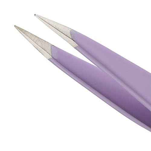 Tweezerman Mini Slant and Point Tip Tweezer - Tweezers Set for Eyebrows, Facial Hair, Ingrown Hairs