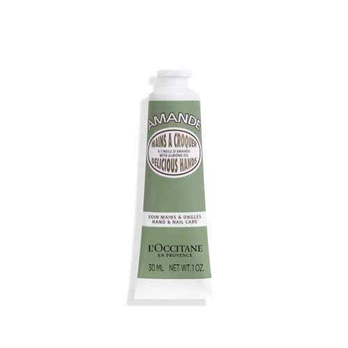 L'Occitane Almond Delicious Hand & Nail Cream: Soften hands & Cuticles with Irresistible Almond Scent, Moisturizing, Infused With Almond Oil, 24-hour hydration