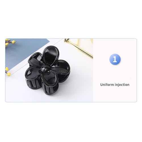 4PCS Flower Hair Claw Clips, Large Plumeria Hibiscus, Big Cute Dasiy Hair Clips, Strong Hold Nonslip Hair Clips birthday gifts for women (Tortoise and Black (4 Pieces, Big))