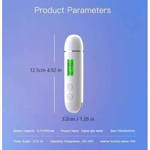 LCD Skin Oil Content Facial Moisture Analyzer Skin Care Tool for Radiant Skin, Digital Moisture Tester Monitoring Skin Health and Beauty Needs