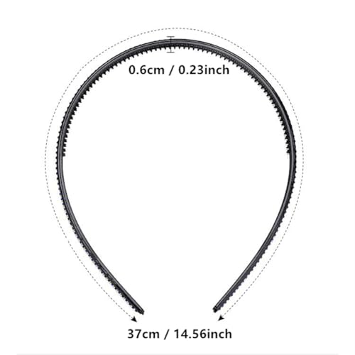 Ruihfas 6Pcs Bling Bling 1 Rows Crystal Rhinestone Headband for Women Girls Thin Hair Hoop Fashion