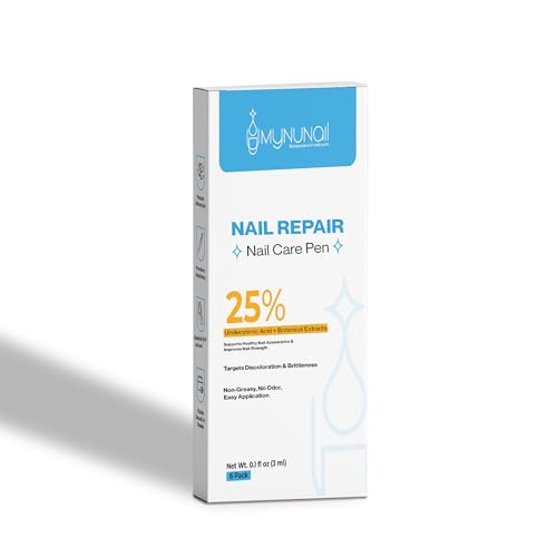 Nail Care/Conditioning Pen ? Botanical Oils for Healthy, Clear-Looking Toenails and Fingernails ? Fast Precision Brush Application Nail Repair Pen, Appearance of Clear Nails - Pack of 6
