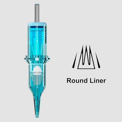 BIGWASP X Tattoo Cartridge Needles 1214RL - 20Pcs 14RL #12 Standard 0.35mm 14 Round Liner Disposable Tattoo Needles for Rotary Tattoo Machines