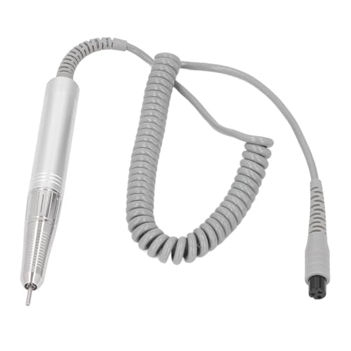Nail Drill Handpiece Replacement,Adjustable High Speed Quiet Replacement Handle,Nail Drills Handle Machine,for Nail Polishing Machine (Silver)