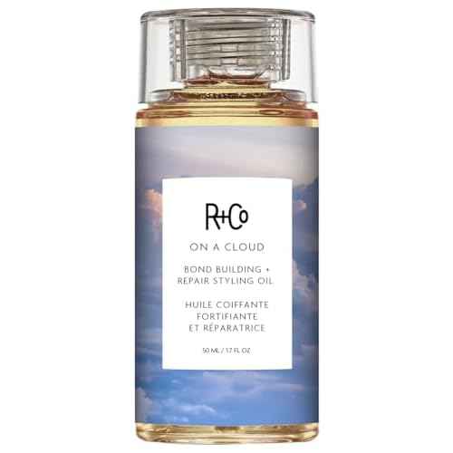R+Co On a Cloud Bond Building Repair + Styling Oil - Lightweight Silicone-Free Hair Oil for Frizz Control, Shine, Heat & UV Protection - Strengthens & Repairs All Hair Types - 1.4 Fl Oz / 41 mL