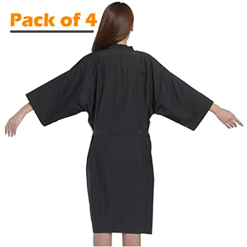 PERFEHAIR Salon Robes Capes for Clients, Pack of 4, Hair Salon Smocks Robes for Hair Coloring, Hair Cutting, Makeup, Hair Styling