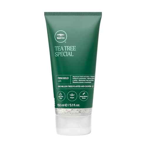 Tea Tree Firm Hold Gel, Hair Gel, Maximum Hold, High-Shine Finish, For All Hair Types