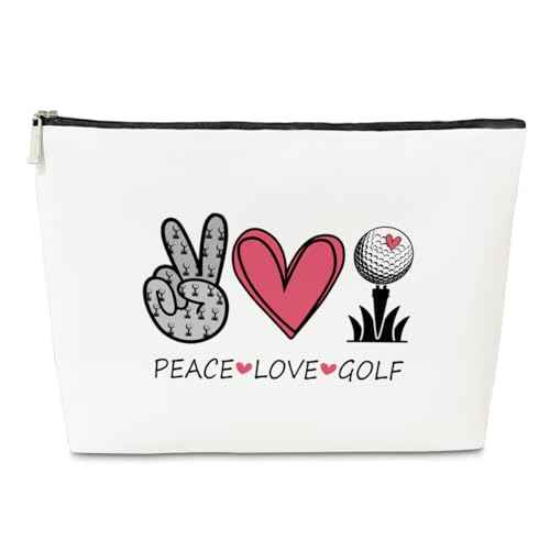 Women's Golf Accessory Makeup Bag - Inspirational Travel Cosmetic Pouch for Golfer & Team Gift