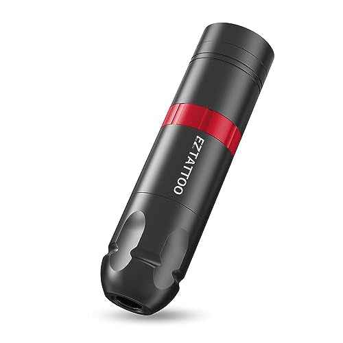 EZ Wireless Tattoo Machine - Tattoo Pen Machine with 1500mAh Battery Power Supply Rotary Tattoo Gun for Tattoo Beginners and Artists (Caster S Red)