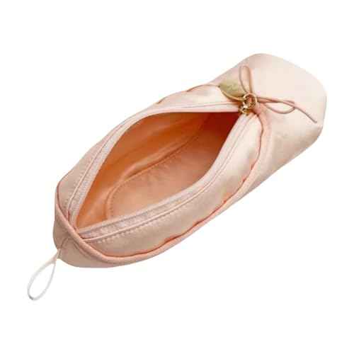 Small Ballet Dance Recital Makeup Bag Ballerina Gifts for Girls & Women Dancer Lover, Mini Ballet Slipper Shoe Makeup Pouch Cosmetic Bag Pink (1PC)