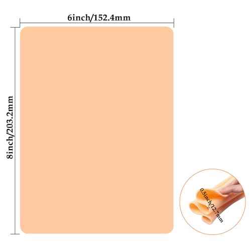 Blank Tattoo Skin Practice,Honsnks 10pcs 8x6 Inch Double Sided Fake Skin, Tattoo and Eyebrow Pattern Practice Skin,for New Tattoo Artists and Professionals