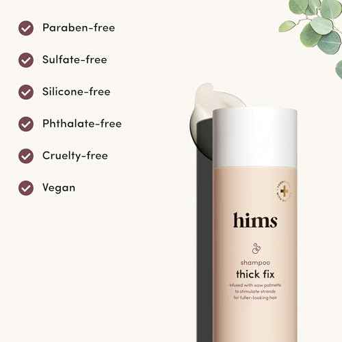 hims Thick Fix Shampoo & Conditioner Set - Saw Palmetto for Healthy Hair Growth & Thickening - Scalp Cleansing - Vegan, Sulfate-Free & Cruelty-Free - Eucalyptus Scent, 6.4 fl oz