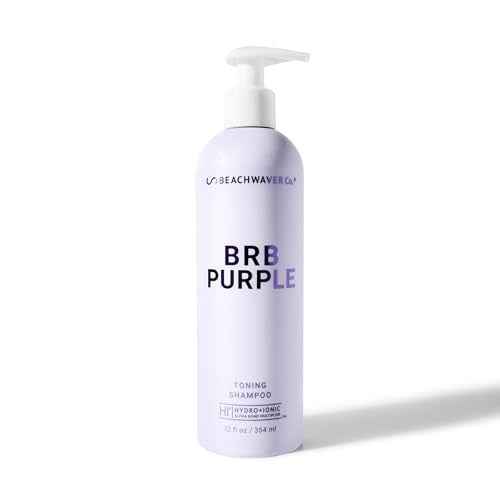 The Beachwaver Co. BRB Blonde Purple Shampoo - Full Size (12 Oz) | Anti-Brass Toning Conditioner w/HiX Vegan Bond Multipliers | Moisturizing, Sulfate-Free Formula for Blonde & Grey Hair