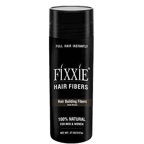 Hair Building Fibers DARK BROWN for Thinning Hair 27.5g Bottle, Hair Fibre Concealer for Hair Loss for Men and Women, Naturally Thicker Looking Hair with Keratin Hair Fibres