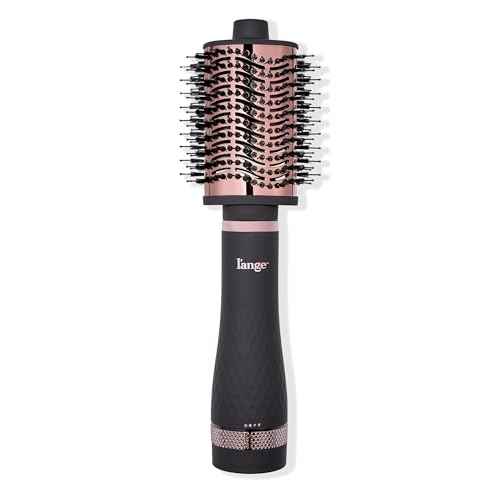 L'ANGE HAIR Multi-Volume Series Blow Dryer Brush | Interchangeable Hair Dryer Brush with Ionic Titanium Barrel for Smooth, Voluminous Styling | Black - Oval 75mm