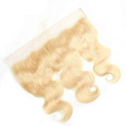 613 Frontal 13x4 Transparent HD Lace Frontal Closure Ear To Ear Body Wave Blonde 12A 100% Russian Platinum Blonde Virgin Remy Human Hair for Women #613 16 Inch