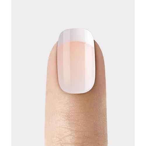 Kiss Everlasting French Nail Manicure, Chip-Free with Flexi-Fit Technology, Real Short, "Endless", Nail Kit with Pink Nail Glue (Net Wt. 2 g / 0.07oz.), Mini File, Manicure Stick, and 28 Fake Nails