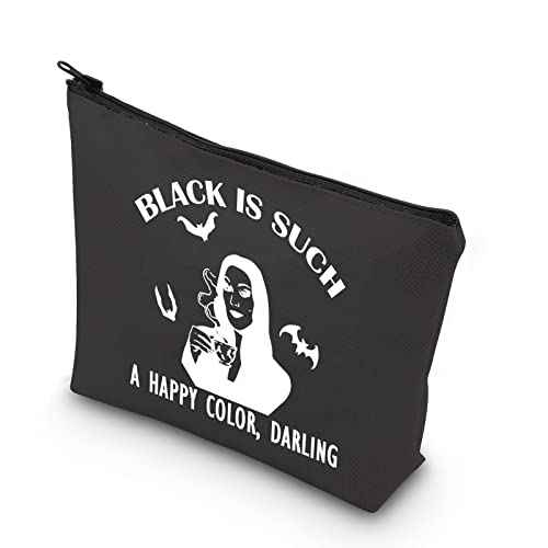 TSOTMO Morticia Addams Dark Forces Zipper Pouch Makeup Bag Horror Goth Queens Gift (DARLING)