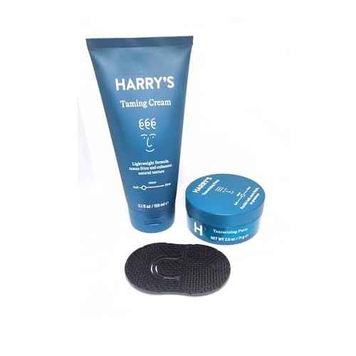 Style Harrys Hair Taming Cream+Texturizing Hair Putty for Men+bundled pocket comb