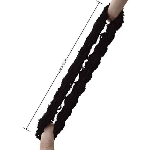 8pcs Plush Scrunchie Hair ties Large Scrunchie fluffy tied Hair Rope Cute Elastic Hair Bands Scrubchy Hair Accessories for Women and Girls (Black)