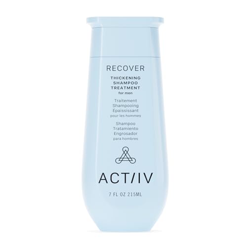 ACTIIV Recover Thickening Shampoo Treatment For Men | Supports the Appearance of Fuller, Healthier-Looking Hair, Supports Scalp Health, Plant-Based, Color-Safe, Vegan,All Hair Types