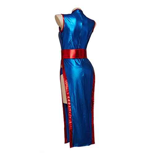 iSHOWcos Women's Chi Chi Cosplay Costume Cheongsam Sexy Blue Dress Halloween Suit