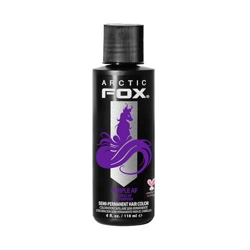 ARCTIC FOX Vegan and Cruelty-Free Semi-Permanent Hair Color Dye (4 Fl Oz, PURPLE AF)