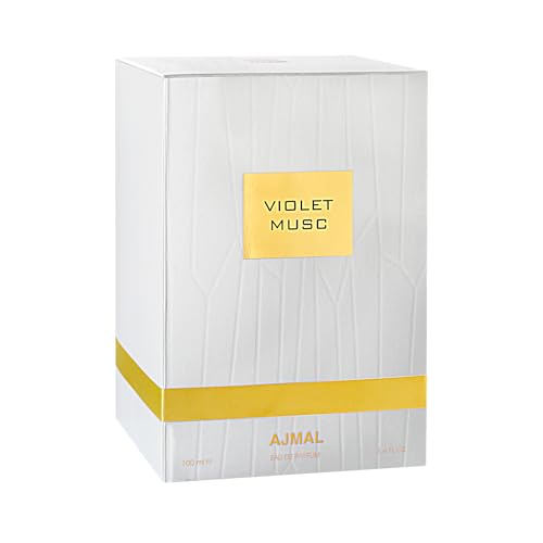 Ajmal Violet Musc Eau De Parfum 3.4 Oz / 100 ML Perfume For Men & Women | Long Lasting Musky Franrance - Made In Dubai