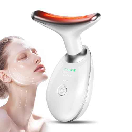 Neck Facial Massager, Light Face Neck Massager for Skin Care, Multifunctional Facial Skincare Tools with Vibration, at Home